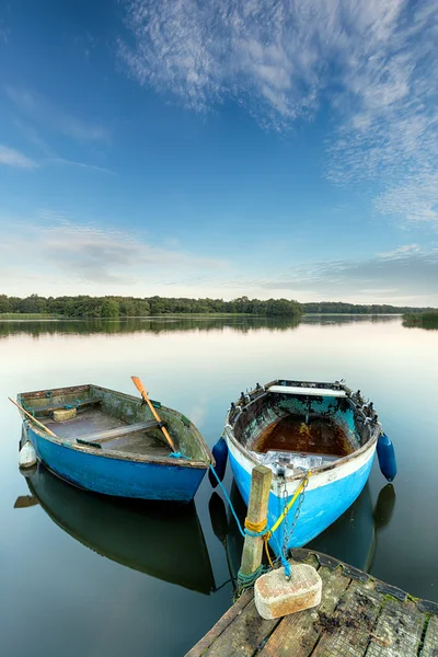 Rowing Boats on the Norfolk Broads — Stock Photo, Image