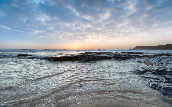 Sunset Beach in Cornwall — Stock Photo, Image