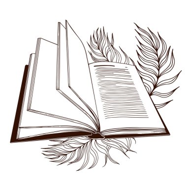 Kitap logosu tasarımını aç.