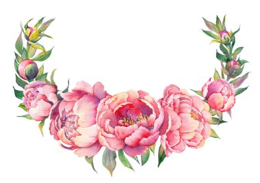 Suluboya pembe şakayık demi çelengi.