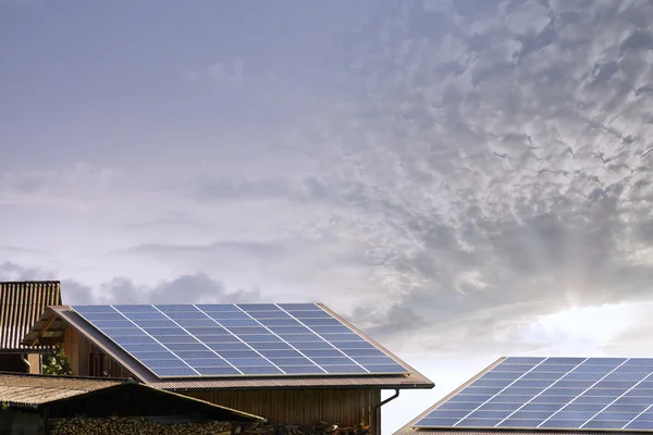 Solar panel against sky — Stock Photo, Image