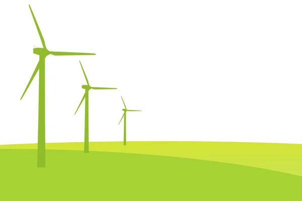 Silueta de parque de molinos de viento para energía eléctrica ecológica y renovable Imagen De Stock