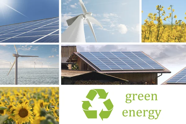 Collage des énergies écologiques — Photo