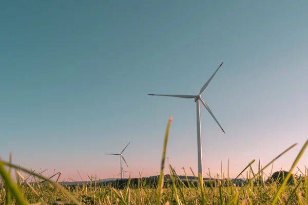 Malom szél park ipari energia-energiatermelés szél — Stock Fotó