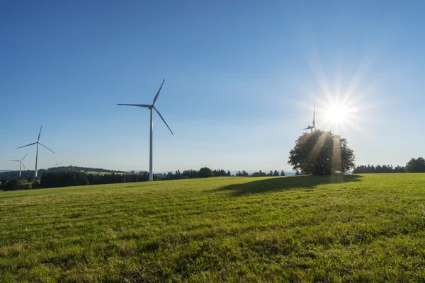 Wind molen wind energie park industriële energieproductie Rechtenvrije Stockfoto's