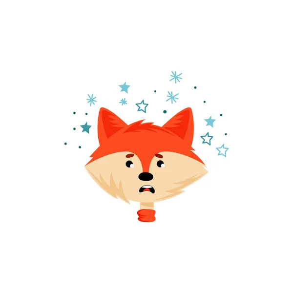 Red Fox Head Face Expressando Emoção Frustração Vector Ilustração Sly Ilustrações De Bancos De Imagens Sem Royalties