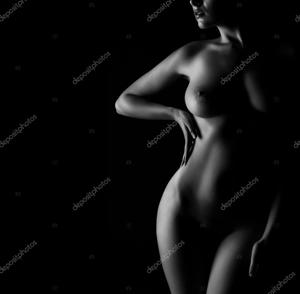 1023px x 1005px - Contours of the female body on a dark background. Sexy body nude Stock  Photo by Â©Chalia1 106059038