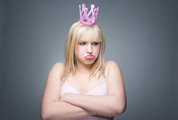 Girl with offended look — Stock Photo, Image