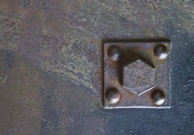 Rust bir çizgi ile Metalik arka plan