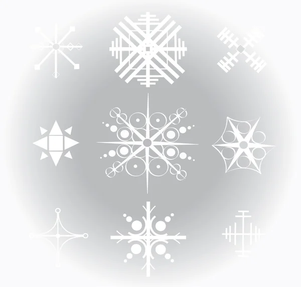 Beautiful white snowflakes — Stock Vector
