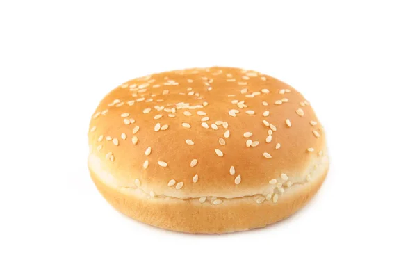 Pan Hamburguesa Aislado Sobre Fondo Blanco Vista Superior — Foto de Stock