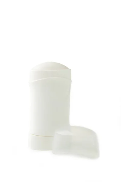 Desodorizante Feminino Isolado Num Fundo Branco Close Antitranspirante Vista Superior — Fotografia de Stock