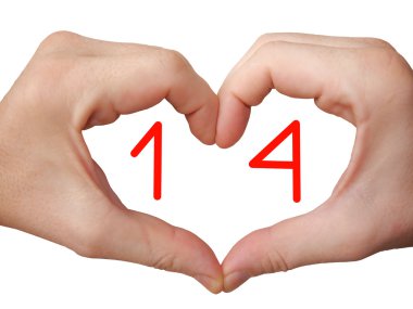 Sevgililer Günü'nün simgesi olan el kalp