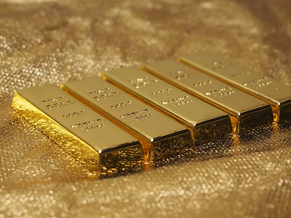 Picture Stack Pure 999 Gold Bar Investment Saving — Stock Photo, Image