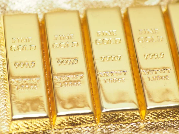 Picture Stack Pure 999 Gold Bar Investment Saving — Stock Photo, Image