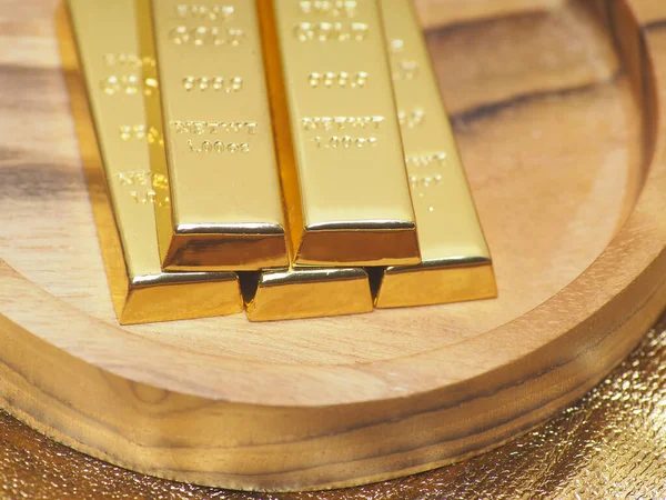 Abbildung Eines Stapelbarrens Aus Reinem 999 Gold Zum Investieren Oder — Stockfoto