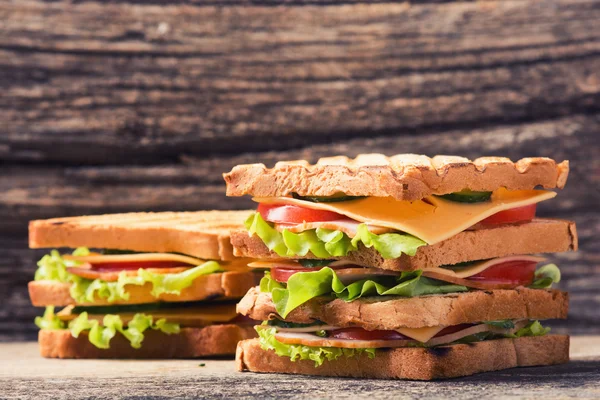 갓 만든 clubsandwiches — 스톡 사진