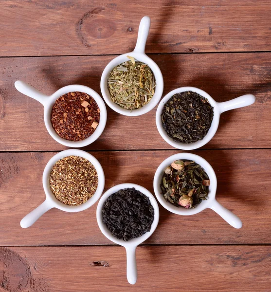 Assortment of dry tea — Stock Photo, Image