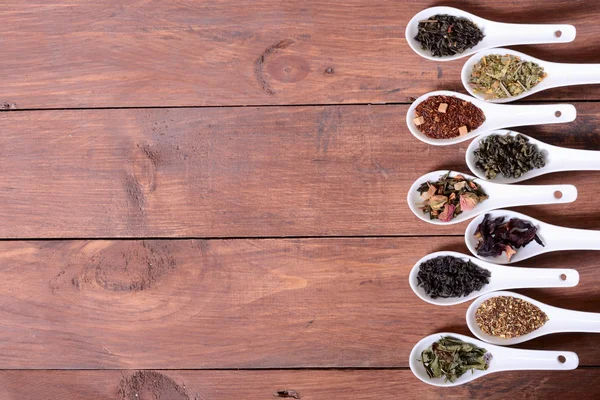 Assortment of dry tea — Stock Photo, Image