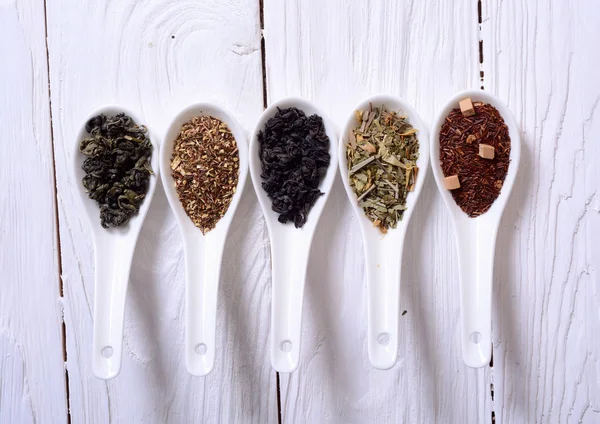 Assortment of dry tea — Stock Photo, Image