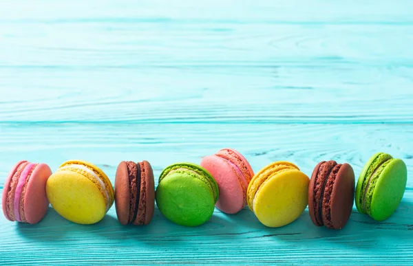 French dessert sweet macaroon . Colorful food background . bakery