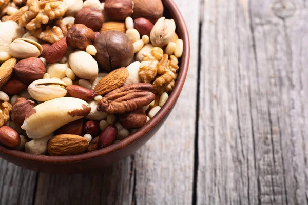 Mix Nuts Healthy Vegetarian Food Background Photo — Stock Photo, Image