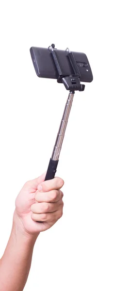 Selfie monopod ve cep telefonu — Stok fotoğraf