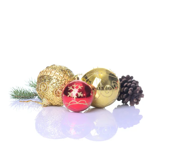 Christmas balls  isolated — Stock Photo, Image