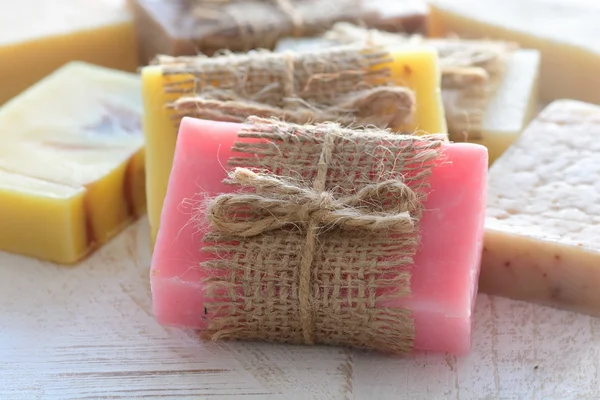 Zbiór oliwek handmade soap — Zdjęcie stockowe