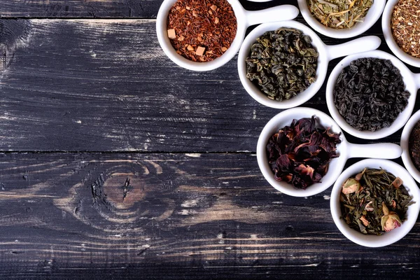 Assortment of dry tea — Stock Photo, Image