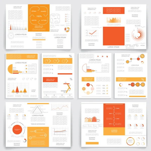 Verschiedene infografische Elemente für Business-Broschüren, Big Set 4 — Stockvektor