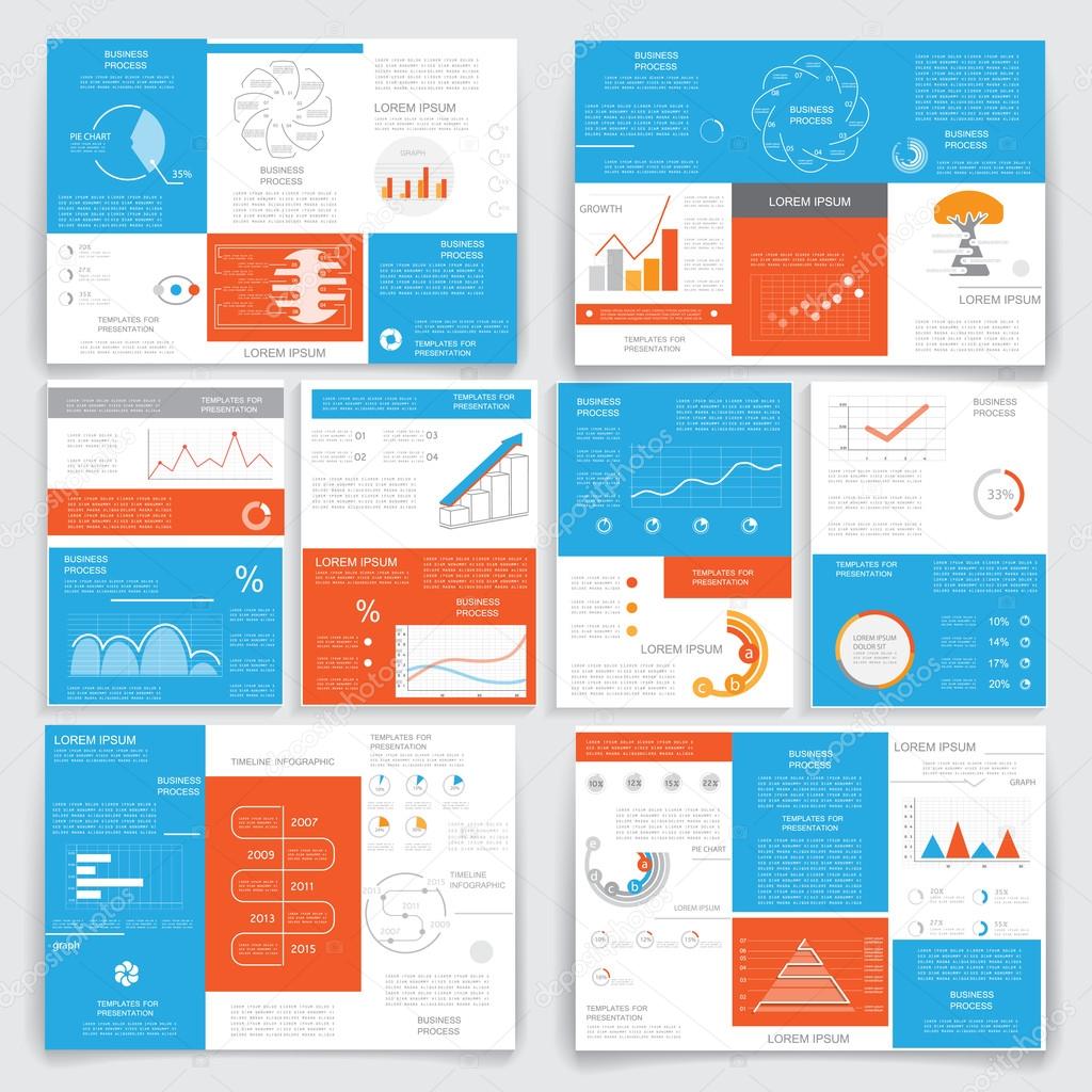 Big set brochures for business data visualization 2