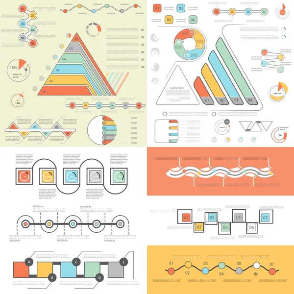 Sjablonen voor zakelijke rapporten, Vector set — Stockvector