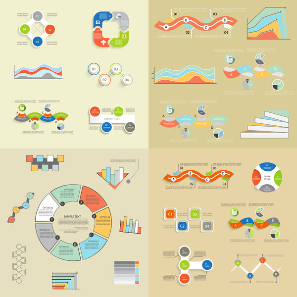 Templates for presentation, Vector set 4