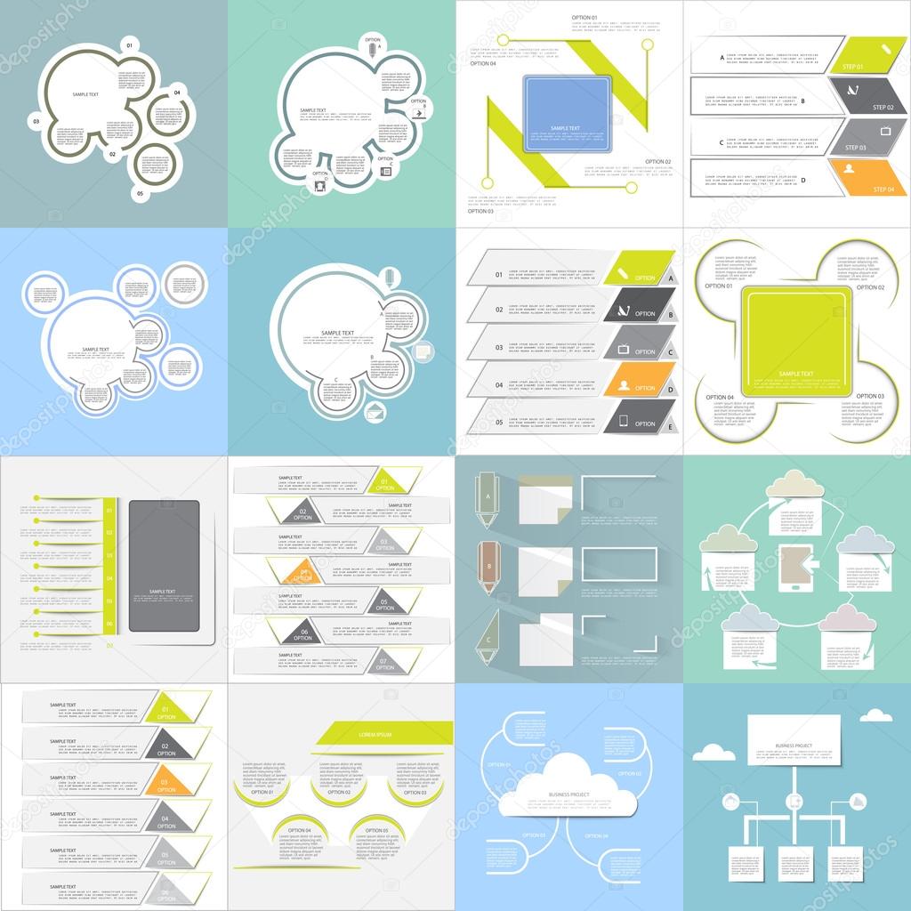 Big set templates and infographic