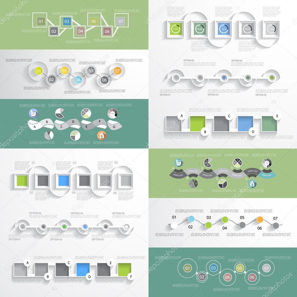 Set of infographics, design template