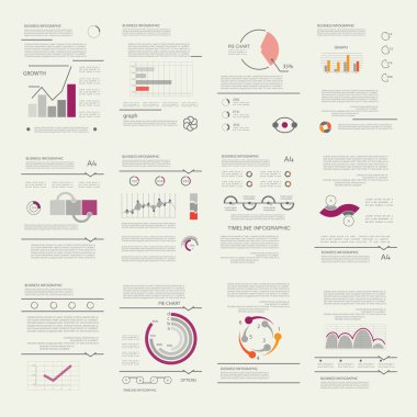 İş veri görselleştirme, infographics öğeleri için şablonlar