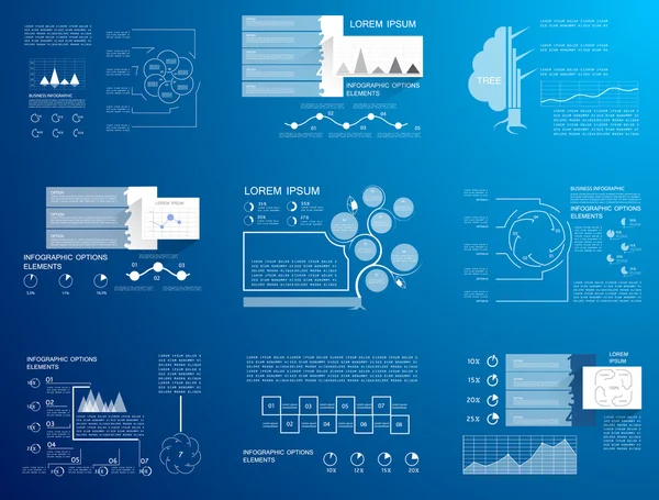 Diseño de infografías de negocios, plantillas para presentación — Archivo Imágenes Vectoriales