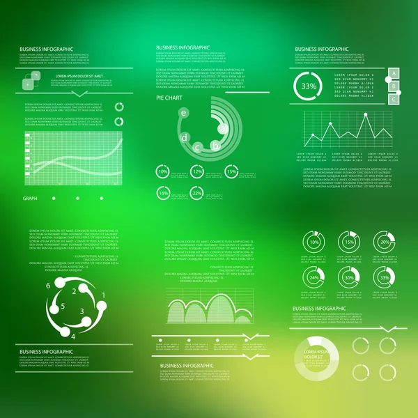 Progettazione infografica aziendale, modelli trasparenti — Vettoriale Stock