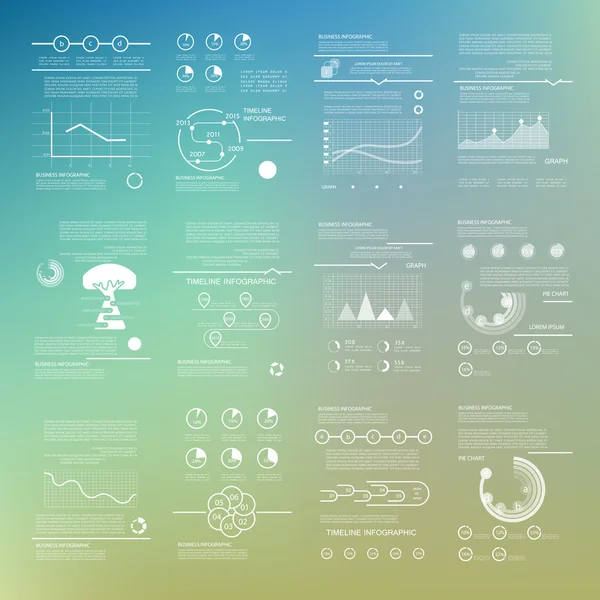 Diseño para visualización de datos empresariales, plantillas para presentati — Vector de stock