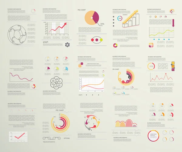 Infografik Set, Elemente für die Unternehmenspräsentation — Stockvektor