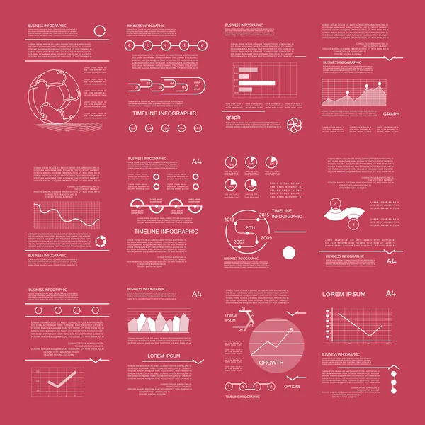 Инфографические элементы, шаблоны для представления — стоковый вектор