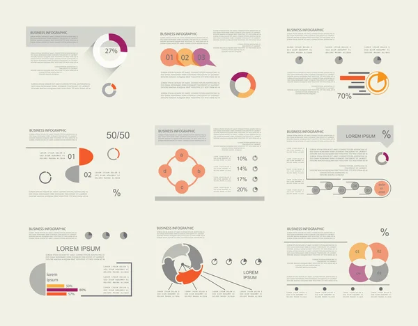 Visualisierung von Geschäftsdaten, Design für die Präsentation — Stockvektor