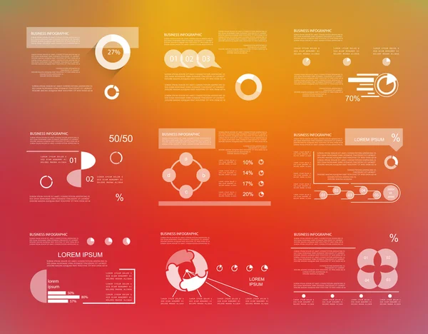 Vorlagen für die Visualisierung von Geschäftsdaten — Stockvektor