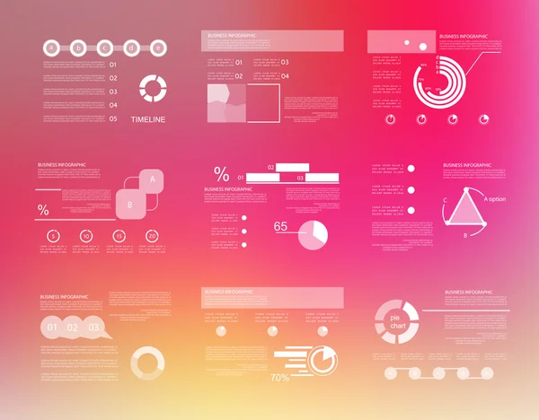 Modelli per la presentazione ed elementi infografici — Vettoriale Stock