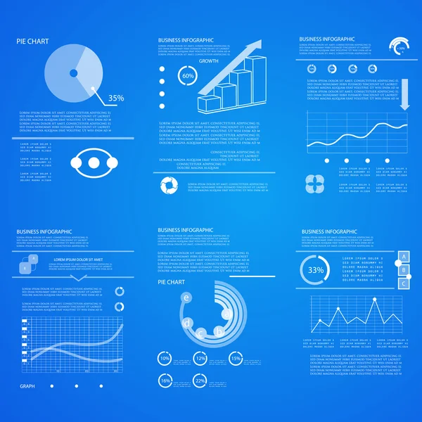 Transparentní obchodní infographic sada — Stockový vektor