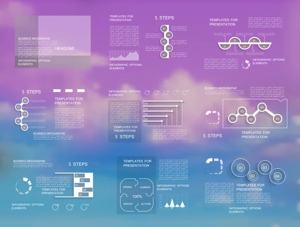 Infographic ingesteld, elementen voor business data visualization met b — Stockvector