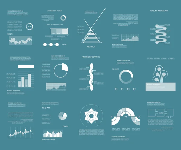 Infographics elementen, sjablonen voor presentatie, vector set — Stockvector