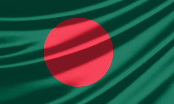 孟加拉国的那飘扬的旗帜 — 图库照片