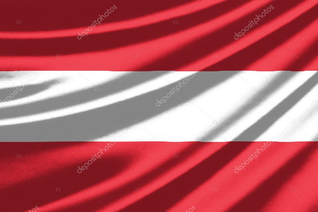 Waving flag of the Austria